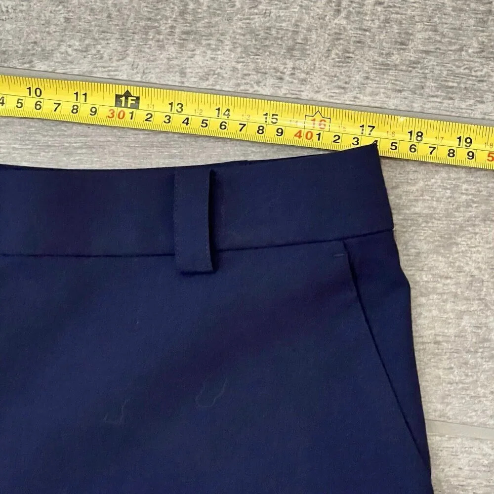 LOFT Women’s Dressy Wide Leg Cargo Pants Size 12 Navy Blue Utility Career - Picture 4 of 9